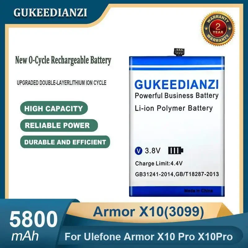 Аккумулятор для мобильного телефона Armor X10 (3099) большой емкости 5800 мАч для Ulefone Armor X10 Pro X10Pro
Аккумулятор для мобильного телефона Armor X10 (3099) большой емкости 5800 мАч для Ulefone Armor X10 Pro X10Pro