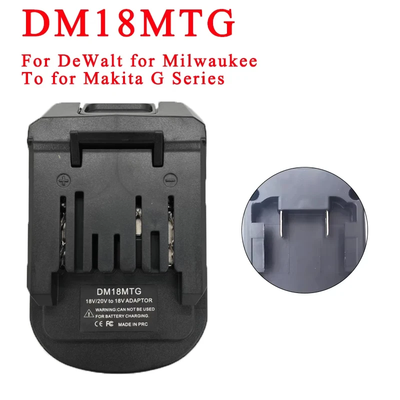 Replacement Adapter DM18MTG for DeWalt for Milwaukee 18V Lithium-Ion Batteries To for Makita G-Series Batteries BL1811G BL1815G
Replacement Adapter DM18MTG for DeWalt for Milwaukee 18V Lithium-Ion Batteries To for Makita G-Series Batteries BL1811G BL1815G
