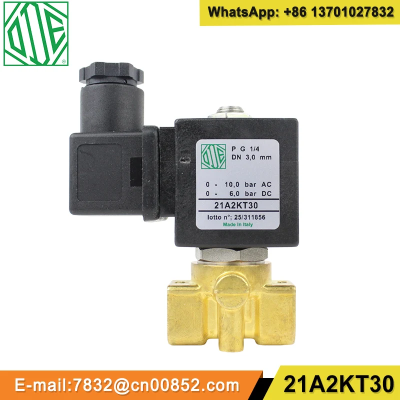 Italy ODE Solenoid Valve 21A2KT30 21A2KT20 21A2KT25 21A2KT15 2A2KT45 21A2KT55 Brass Direct Acting Normally Closed Steam Boiler
Italy ODE Solenoid Valve 21A2KT30 21A2KT20 21A2KT25 21A2KT15 2A2KT45 21A2KT55 Brass Direct Acting Normally Closed Steam Boiler