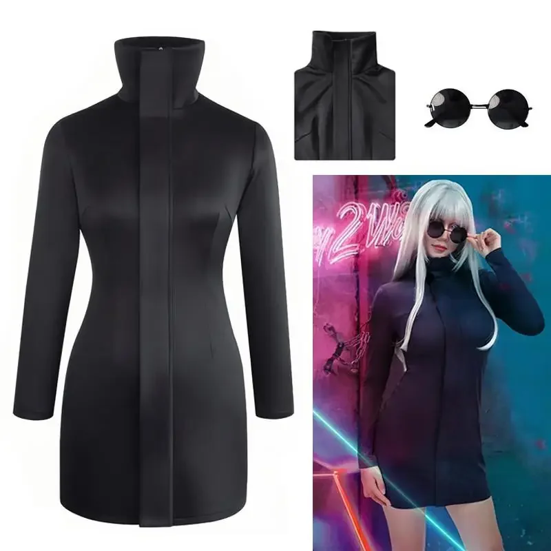 2026 Gojo Satoru Cosplay Female Uniform Halloween Costumes for Women Cosplay Stretchy Fabric Black Sexy Dress with Glasses
2026 Gojo Satoru Cosplay Female Uniform Halloween Costumes for Women Cosplay Stretchy Fabric Black Sexy Dress with Glasses
