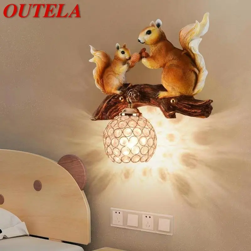 OUTELAModern Squirrel Resin Wall Lights LED Creative Crystal Indoor Sconce Lamp For Home Living Room Corridor Decor
OUTELAModern Squirrel Resin Wall Lights LED Creative Crystal Indoor Sconce Lamp For Home Living Room Corridor Decor