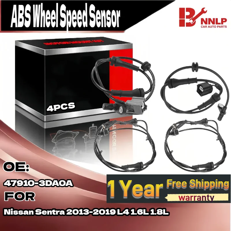 For 4x Front & Rear ABS Wheel Speed Sensor for Nissan Sentra 2013-2019 L4 1.6L 1.8L 47910-3DA0A
For 4x Front & Rear ABS Wheel Speed Sensor for Nissan Sentra 2013-2019 L4 1.6L 1.8L 47910-3DA0A