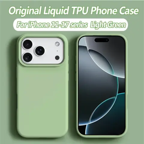 Liquid Silicone Shockproof Phone Case For iPhone 17 16 12 15 14 13 Pro Max 17Pro Air Original Candy Color Protective Soft Cover