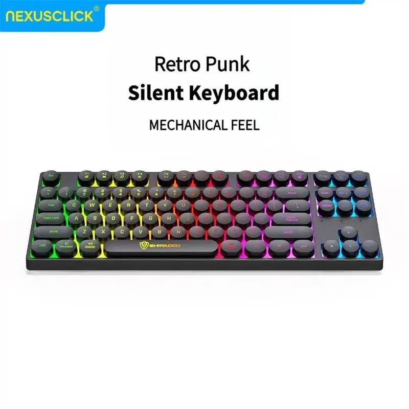 Клавиатура NexusClick Hot Sale с 87 клавишами, механическим ощущением при наборе текста, подсветкой, проводная, водонепроницаемая, с люминесцентными клавишами для ноутбука и офиса.
Клавиатура NexusClick Hot Sale с 87 клавишами, механическим ощущением при наборе текста, подсветкой, проводная, водонепроницаемая, с люминесцентными клавишами для ноутбука и офиса.