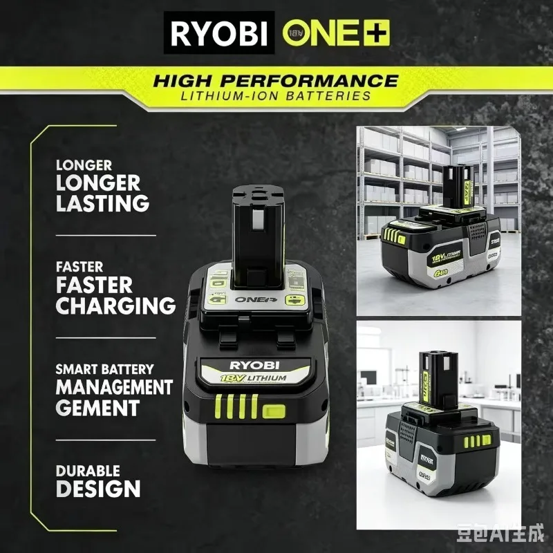 8Ah For RYOBI 18V One+ Plus Li-Ion Replacement For Ryobi P108 P107 P108 RB18L50 RB18L20 Power Tools Rechargeable Battery
8Ah For RYOBI 18V One+ Plus Li-Ion Replacement For Ryobi P108 P107 P108 RB18L50 RB18L20 Power Tools Rechargeable Battery