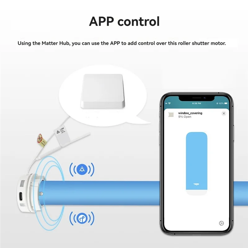 Matter Over Thread Smart Roller Shade Blinds Motor Built In Battery For 38Mm Tube App-A79G
Matter Over Thread Smart Roller Shade Blinds Motor Built In Battery For 38Mm Tube App-A79G