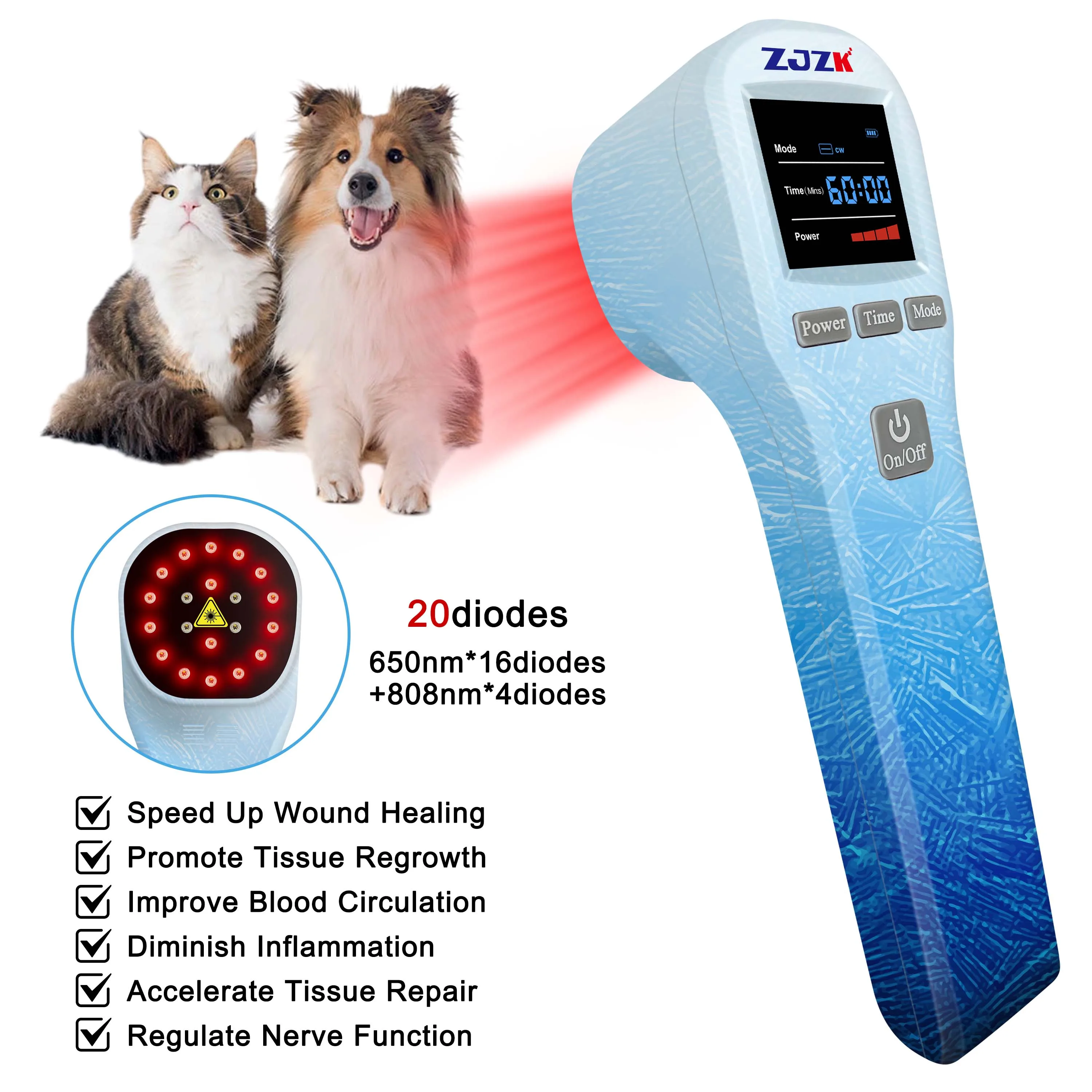 ZJZK Medical Laser Machine Muscle Pain Relief Most Powerful Laser Light 650nmX16Diodes+808nmX4Diodes For Pain Plantar Fasciitis
ZJZK Medical Laser Machine Muscle Pain Relief Most Powerful Laser Light 650nmX16Diodes+808nmX4Diodes For Pain Plantar Fasciitis