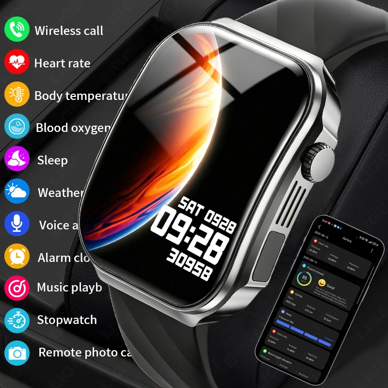 Новые умные часы с 2,2-дюймовым изогнутым AMOLED-дисплеем, функцией ответа/совершения звонков, трекером фитнеса и сна, монитором сердечного ритма, совместимые с Android и iOS.
Новые умные часы с 2,2-дюймовым изогнутым AMOLED-дисплеем, функцией ответа/совершения звонков, трекером фитнеса и сна, монитором сердечного ритма, совместимые с Android и iOS.