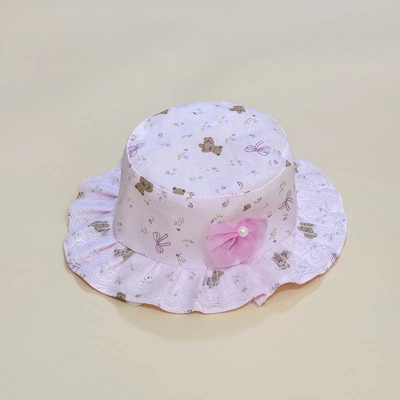 Cartton Bear Lace Bow Baby Fisherman Hat Children's Bucket Hat For Girls Outdoor Activities
Cartton Bear Lace Bow Baby Fisherman Hat Children's Bucket Hat For Girls Outdoor Activities
