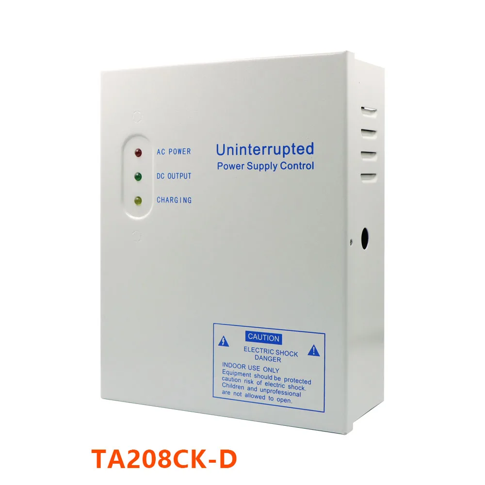 DC12V 5A Universal power supply for door access control system with backup Battery interface TA208CK AC100-260V
DC12V 5A Universal power supply for door access control system with backup Battery interface TA208CK AC100-260V