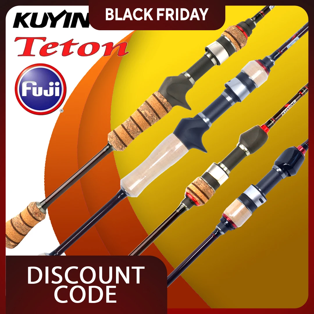 KUYING TETON Series Carbon Rod | 198cm 2-10g Lure 3-8lb Line | Medium Fast Action for Spinning & Casting | Fuji Reel Seat Ring
KUYING TETON Series Carbon Rod | 198cm 2-10g Lure 3-8lb Line | Medium Fast Action for Spinning & Casting | Fuji Reel Seat Ring