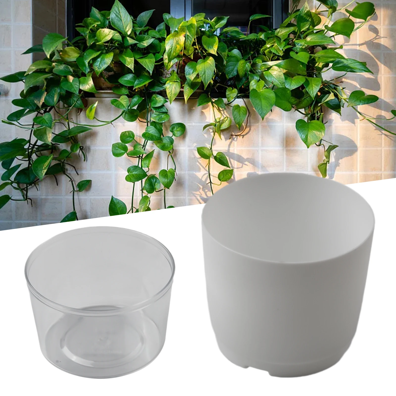 Plant Pot Transparent Plastic Flower Pots Double Layer Automatically Absorb Water Lazy Pot Home Planters Plant Flower Decor Pot
Plant Pot Transparent Plastic Flower Pots Double Layer Automatically Absorb Water Lazy Pot Home Planters Plant Flower Decor Pot