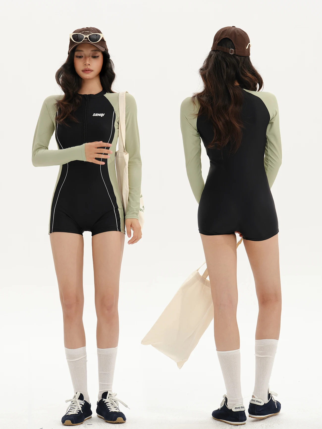 Slimming Sports One-Piece Swimsuit Long Sleeve round Neck Nylon Spandex Polyester High Elasticity Thermal Bathing Suit for Women
Slimming Sports One-Piece Swimsuit Long Sleeve round Neck Nylon Spandex Polyester High Elasticity Thermal Bathing Suit for Women