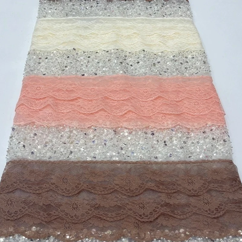 French luxurious mesh fabric,African exquisite lace wavy lace pattern,Nigerian beaded sequin sequin lace embroidery fabric dress
French luxurious mesh fabric,African exquisite lace wavy lace pattern,Nigerian beaded sequin sequin lace embroidery fabric dress