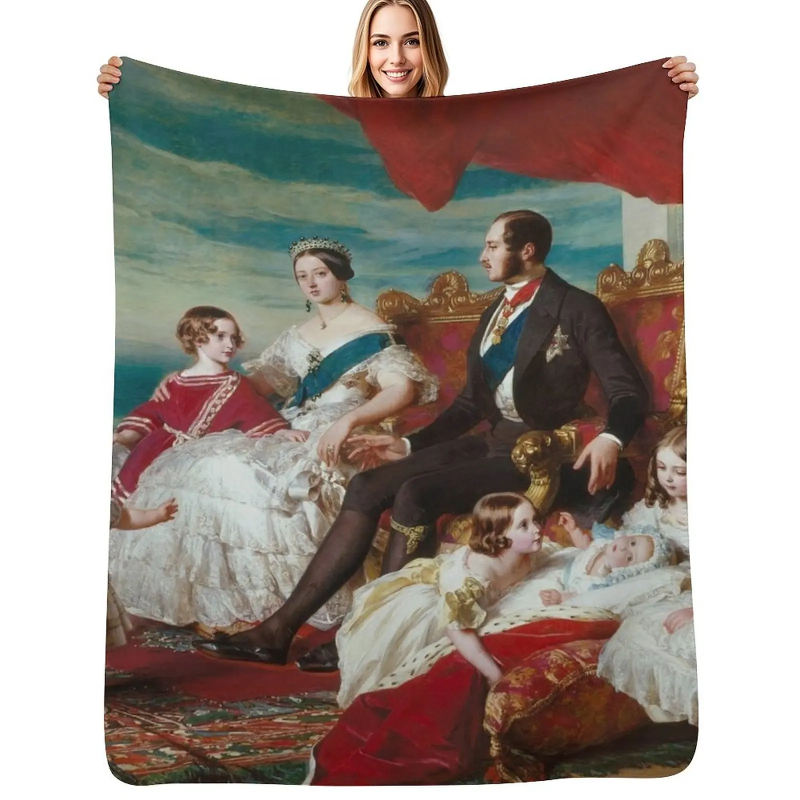Queen Victoria's family in 1846 by Franz Xaver Winterhalter Throw Blanket Soft Warm Blanket Gift for Men Women Adults
Queen Victoria's family in 1846 by Franz Xaver Winterhalter Throw Blanket Soft Warm Blanket Gift for Men Women Adults