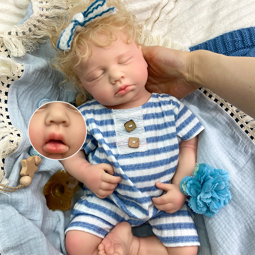 50cm Lifelike Full Silicone Reborn Baby Girl/Boy Loulou Hand Painted Details Golden Hair Adorable Weighted Newborn Doll for Gift
50cm Lifelike Full Silicone Reborn Baby Girl/Boy Loulou Hand Painted Details Golden Hair Adorable Weighted Newborn Doll for Gift