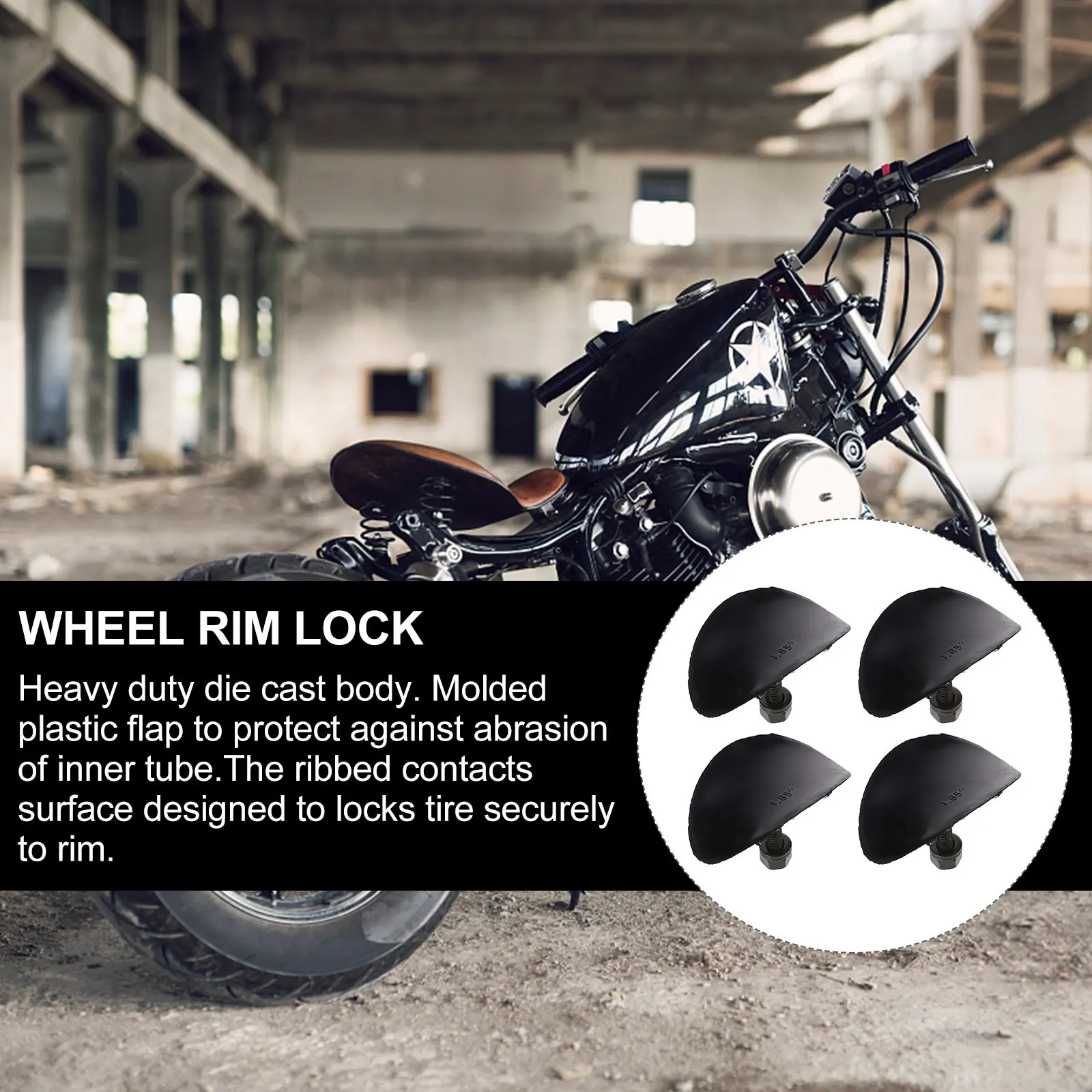 4Pcs Heavy Duty Rim Lock with Molded Plastic Flap Anti-Slip Vibration Pad Nut for Motocross Off-Road Motorcycles
4Pcs Heavy Duty Rim Lock with Molded Plastic Flap Anti-Slip Vibration Pad Nut for Motocross Off-Road Motorcycles
