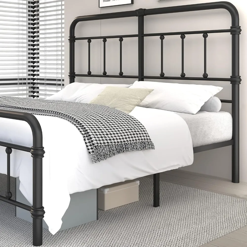 King-Size-Bed-Frame and Headboard Giselle-Vintage Antique-Metal - Iron Platform Mattress Foundation,49 Inch High,No Box Spring
King-Size-Bed-Frame and Headboard Giselle-Vintage Antique-Metal - Iron Platform Mattress Foundation,49 Inch High,No Box Spring