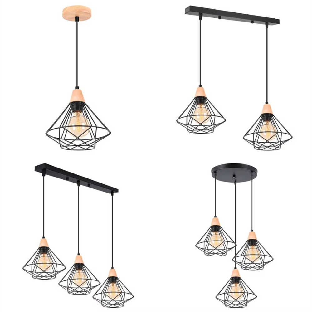 1/3 heads Wood Pendant Light Ceiling Chandelier Vintage Industrial Hanging Lamp Kitchen Island Living Room Decor Indoor Lighting
1/3 heads Wood Pendant Light Ceiling Chandelier Vintage Industrial Hanging Lamp Kitchen Island Living Room Decor Indoor Lighting