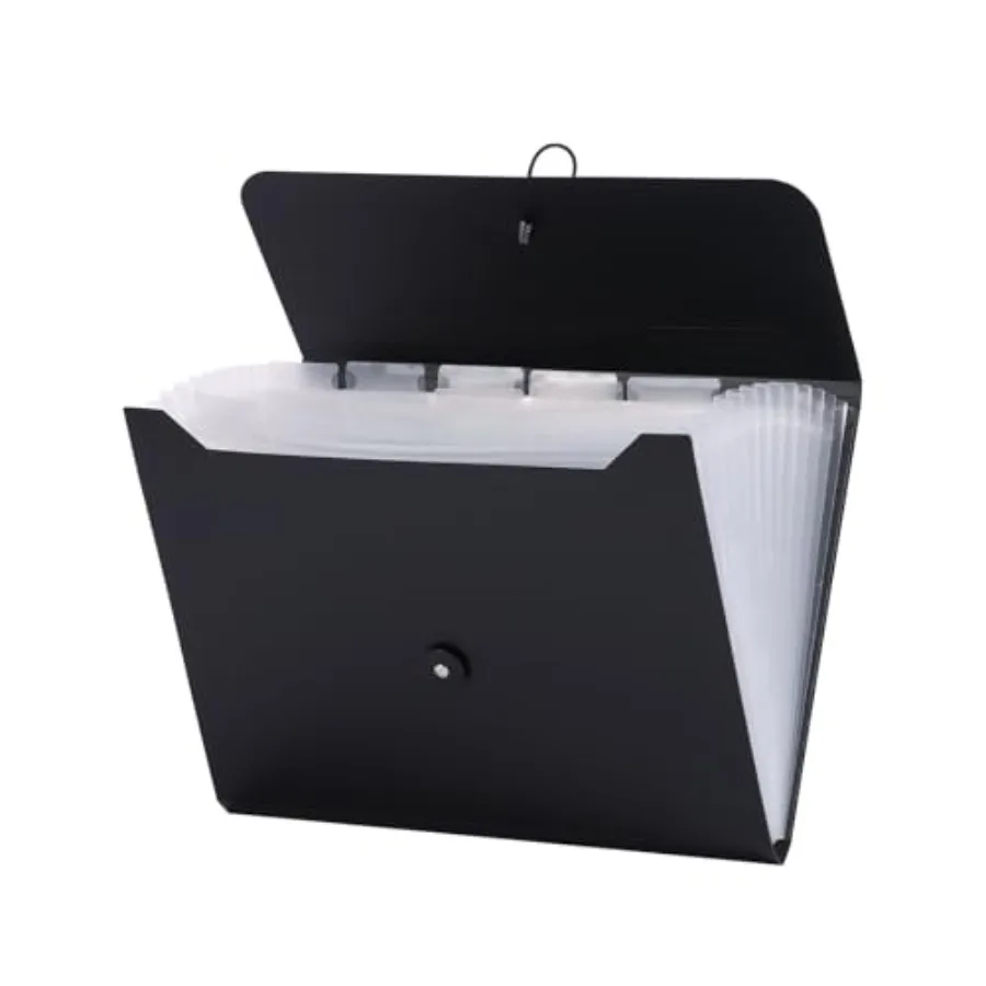 A4 Paper Document Organizer Expanding File Folder with 13 Pockets Accordion File Holder with Tabs for Home School Office, Black
A4 Paper Document Organizer Expanding File Folder with 13 Pockets Accordion File Holder with Tabs for Home School Office, Black