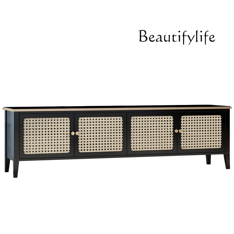 American-Style Solid Wood Black TV Cabinet Living Room Floor Cabinet Breakfast Background Wall Vintage Ornament Low Cabinet
American-Style Solid Wood Black TV Cabinet Living Room Floor Cabinet Breakfast Background Wall Vintage Ornament Low Cabinet