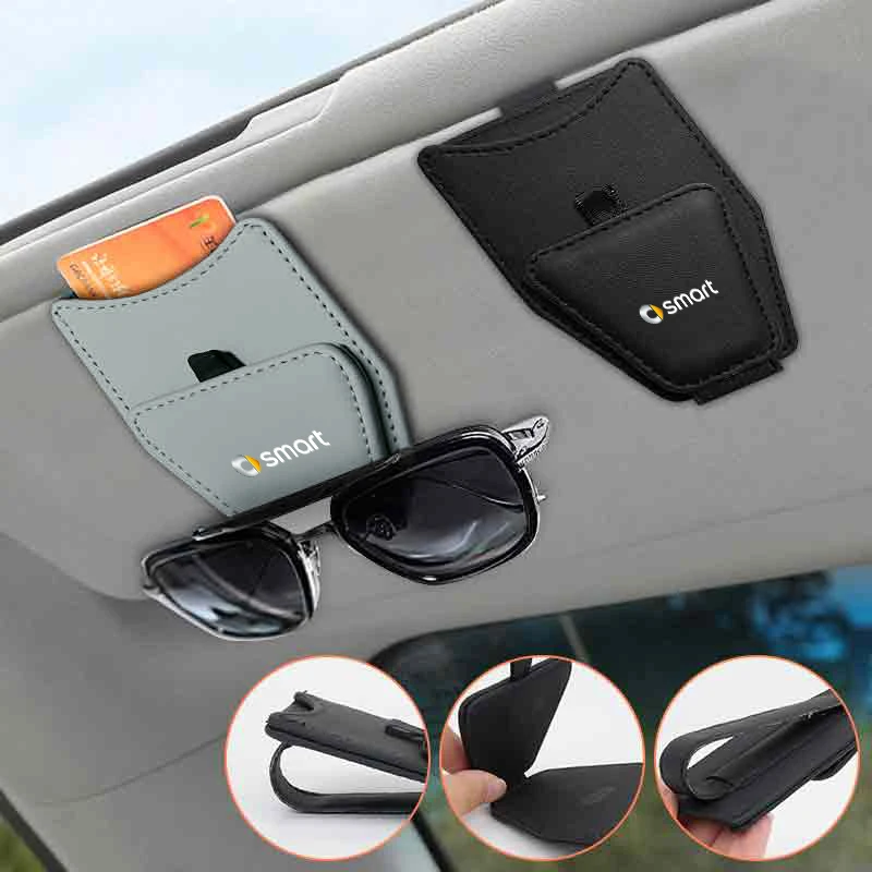 Car Visor Glasses Holder Leather Sunglasses Bag Card Clip Accessories For Smart Fortwo 451 453 450 EQ Forfour Coupe Cabrio Cross
Car Visor Glasses Holder Leather Sunglasses Bag Card Clip Accessories For Smart Fortwo 451 453 450 EQ Forfour Coupe Cabrio Cross