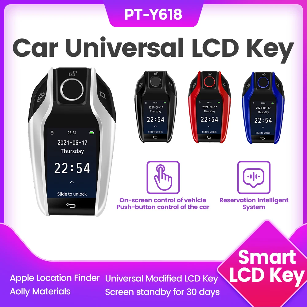 CF618 портативный модифицированный универсальный дистанционный дисплей, умный ЖК-ключ, дополнительные цвета, автоматический замок без ключа для Audi/BMW/Benz/Toyota/VW
CF618 портативный модифицированный универсальный дистанционный дисплей, умный ЖК-ключ, дополнительные цвета, автоматический замок без ключа для Audi/BMW/Benz/Toyota/VW