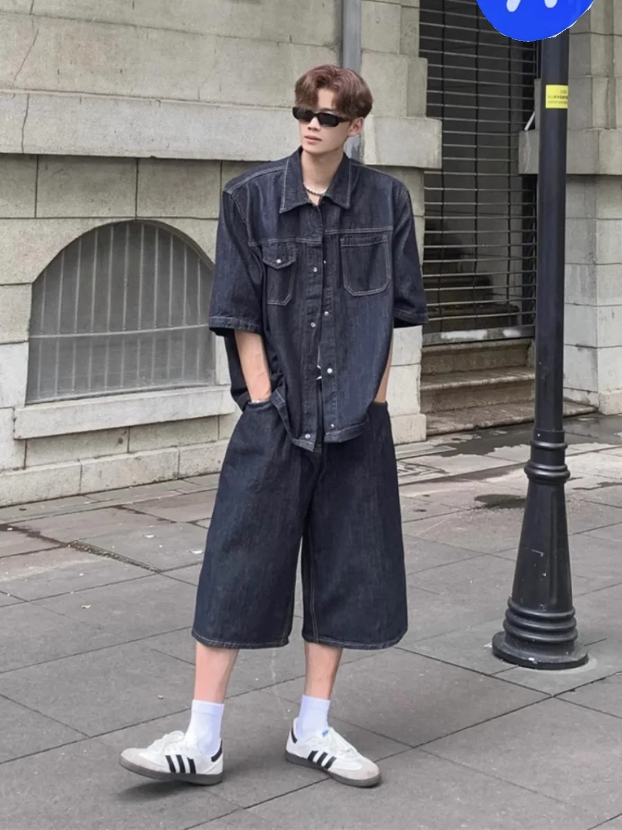 Американские ретро-джинсы из денима, свободные, повседневные, в стиле High Street, универсальные, с ощущением высокого качества, куртка-рубашка, брюки 7/8 длины
Американские ретро-джинсы из денима, свободные, повседневные, в стиле High Street, универсальные, с ощущением высокого качества, куртка-рубашка, брюки 7/8 длины