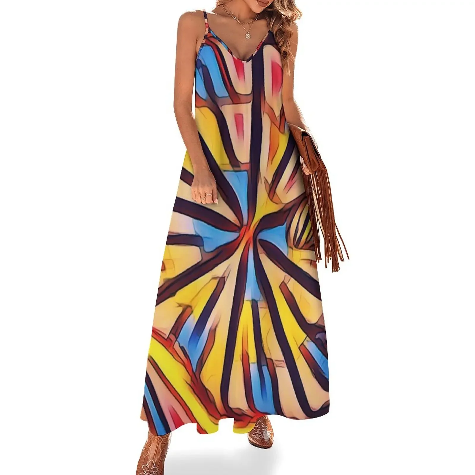 The Wheel Sleeveless Dress evening dress ladies Party dresses dress korean style Woman clothing
The Wheel Sleeveless Dress evening dress ladies Party dresses dress korean style Woman clothing