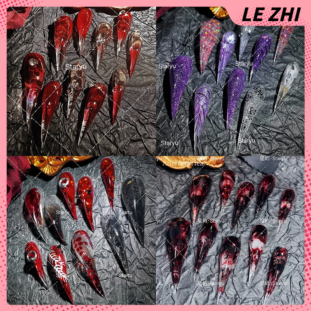 Dark Gothic Style Handmade Long Beast Claws Press On Nails Spice Girl Colorful Dragon Shaped Claws Snowflakes Diamond Fake Nails
Dark Gothic Style Handmade Long Beast Claws Press On Nails Spice Girl Colorful Dragon Shaped Claws Snowflakes Diamond Fake Nails