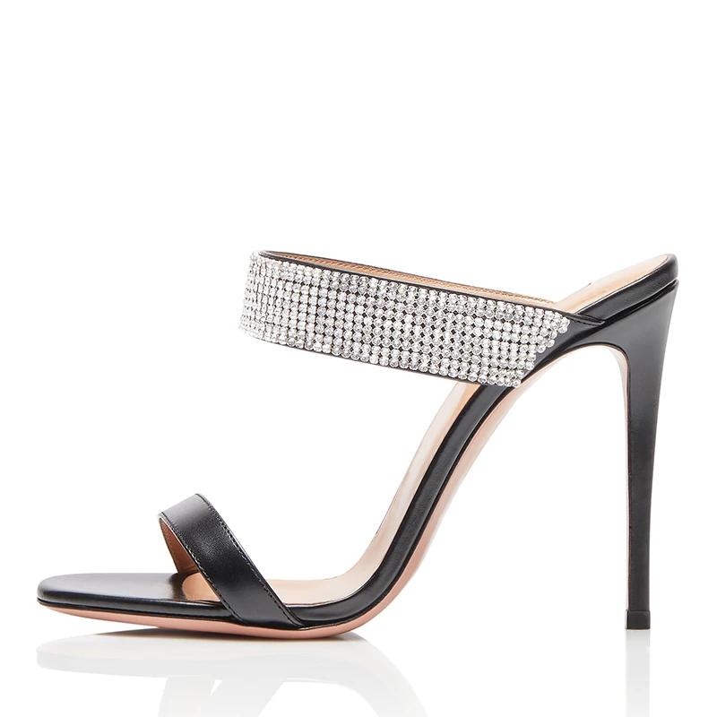 2022 Summer Women Sandals Stilettos High Heel Mules Rhinestone Slippers Ladies Plus Size Black Heels Party Dress Shoe PVC Slides
2022 Summer Women Sandals Stilettos High Heel Mules Rhinestone Slippers Ladies Plus Size Black Heels Party Dress Shoe PVC Slides