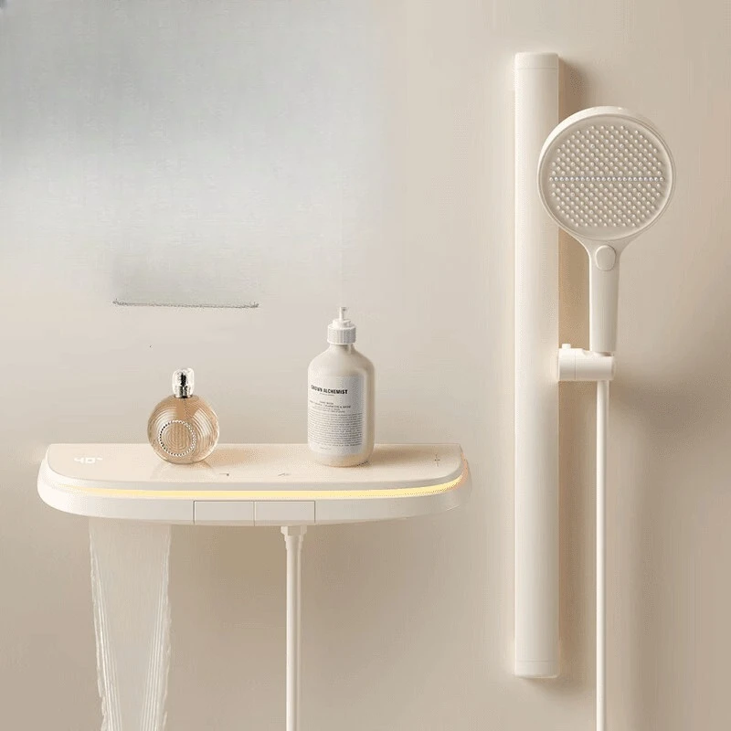 Simple spray shower set, pure copper, constant temperature hot and cold, pressurized
Simple spray shower set, pure copper, constant temperature hot and cold, pressurized