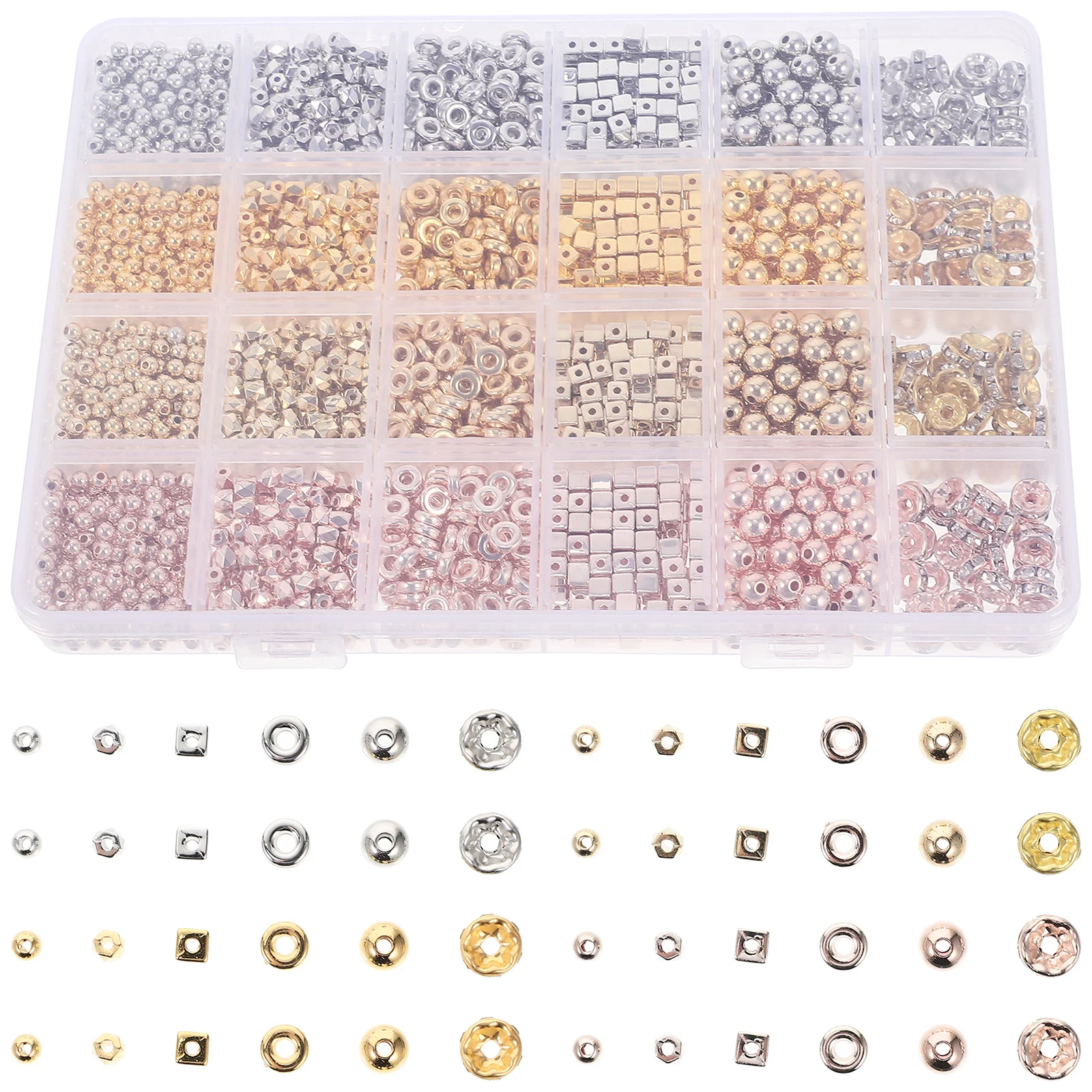1Set Spacer Beads for Jewelry Making Premium Loose Beads DIY Necklace Bracelet Making Kit Craft Supplies Accessories
1Set Spacer Beads for Jewelry Making Premium Loose Beads DIY Necklace Bracelet Making Kit Craft Supplies Accessories