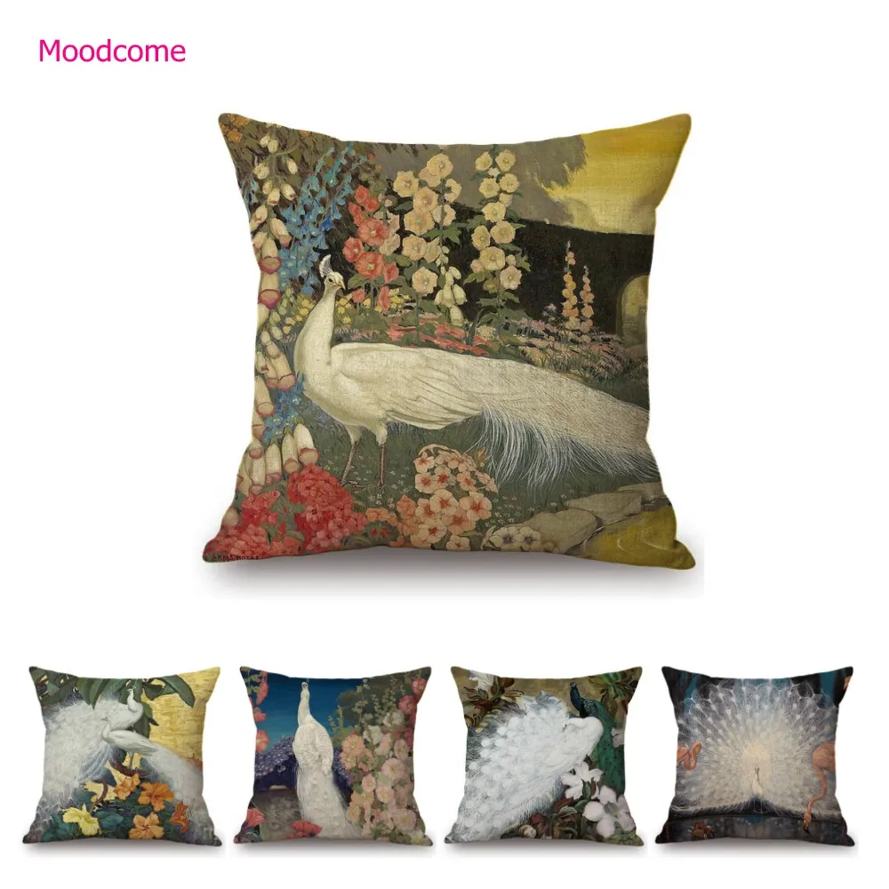 Flower Birds Peacock Floral Oil Painting Parrot Home Decoration Cotton Linen Sofa Throw Pillow Case Beautiful Cushion Cover Case
Flower Birds Peacock Floral Oil Painting Parrot Home Decoration Cotton Linen Sofa Throw Pillow Case Beautiful Cushion Cover Case