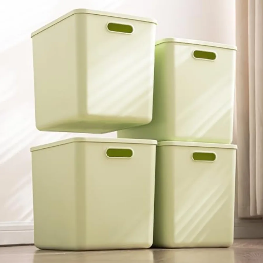 4 pack large plastic storage bins with Lids, Toy Box Chest with Handle Organizer Containers Baskets for Baby, Nursery Shelves P
4 pack large plastic storage bins with Lids, Toy Box Chest with Handle Organizer Containers Baskets for Baby, Nursery Shelves P