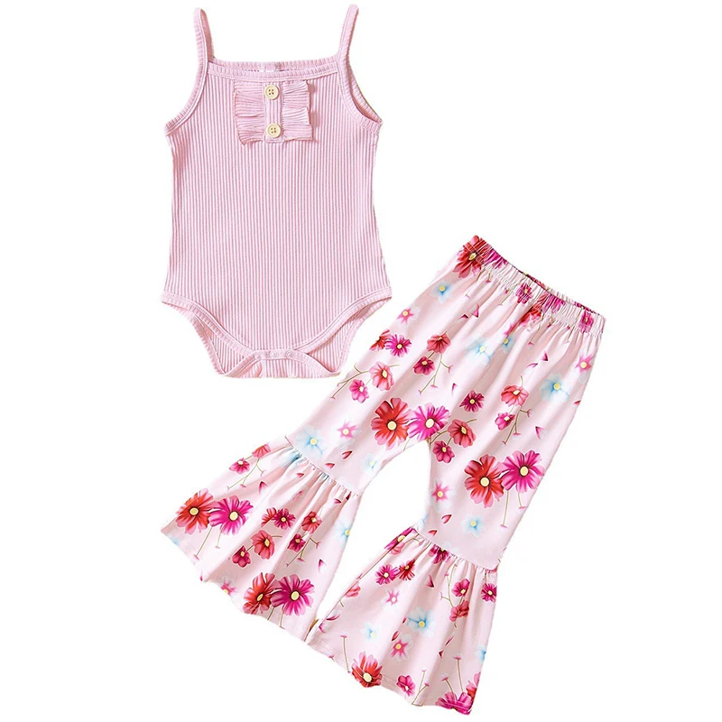 2Piece Set Summer Newborn Girls Clothes Fashion Sleeveless Cotton Cute Baby Tops Bodysuit+Flower Flare Pants Kids Clothing BC411
2Piece Set Summer Newborn Girls Clothes Fashion Sleeveless Cotton Cute Baby Tops Bodysuit+Flower Flare Pants Kids Clothing BC411