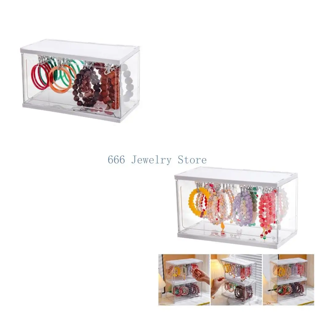 F2TD Transparent Acrylic Jewelry Holder Stylish Bracelets Box with Rails and Hooks Earring and Necklace Display
F2TD Transparent Acrylic Jewelry Holder Stylish Bracelets Box with Rails and Hooks Earring and Necklace Display