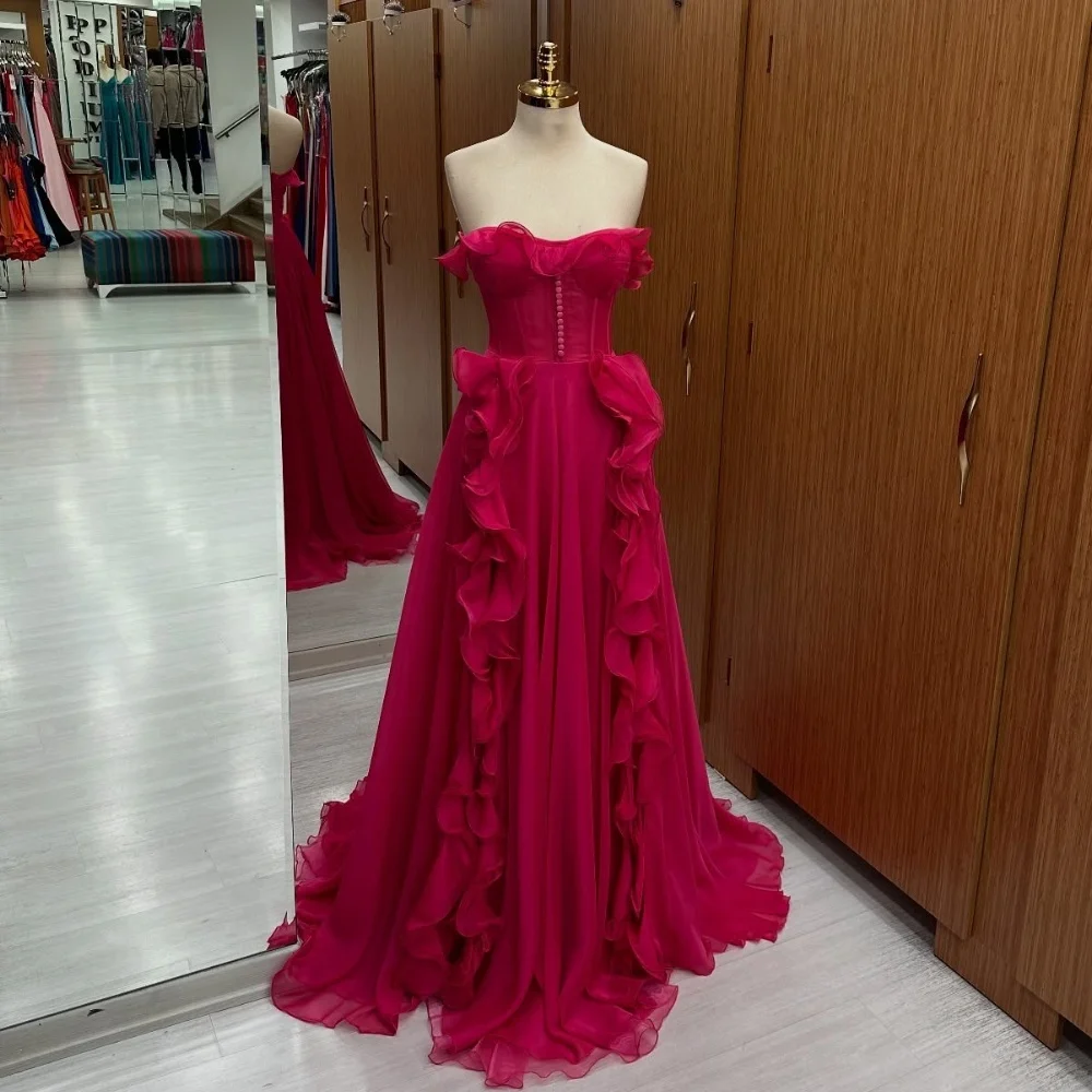 Customized Modern Style Elegant Chiffon Pleat Ruched A-line Strapless Long Dresses Bespoke Occasion Dresses Exquisite Elegant
Customized Modern Style Elegant Chiffon Pleat Ruched A-line Strapless Long Dresses Bespoke Occasion Dresses Exquisite Elegant