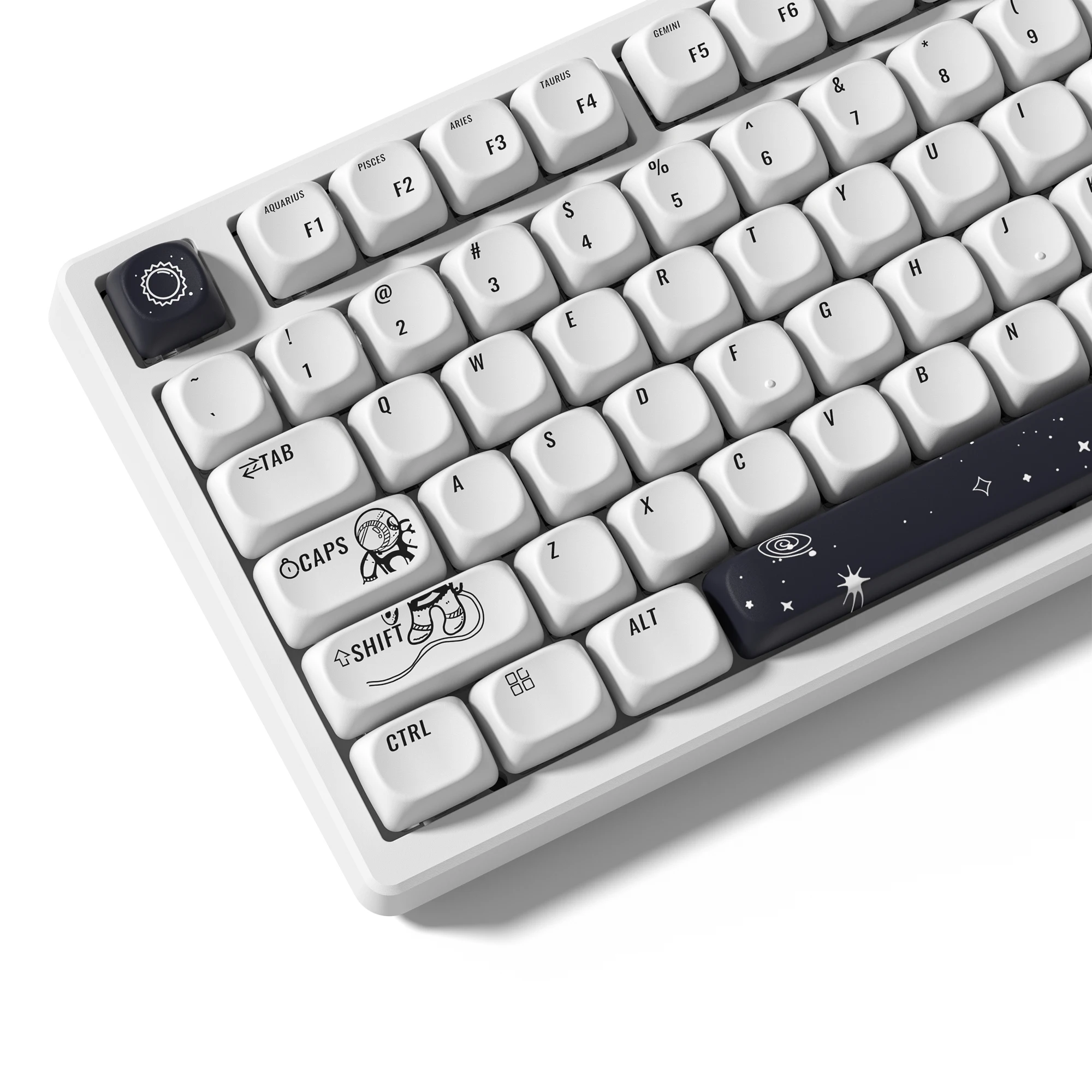 130+ Keys MOA Profile White Astronaut PBT Keycaps Customs Dye Sub Key caps for Cherry Gateron MX Switches Mechanical Keyboards
130+ Keys MOA Profile White Astronaut PBT Keycaps Customs Dye Sub Key caps for Cherry Gateron MX Switches Mechanical Keyboards