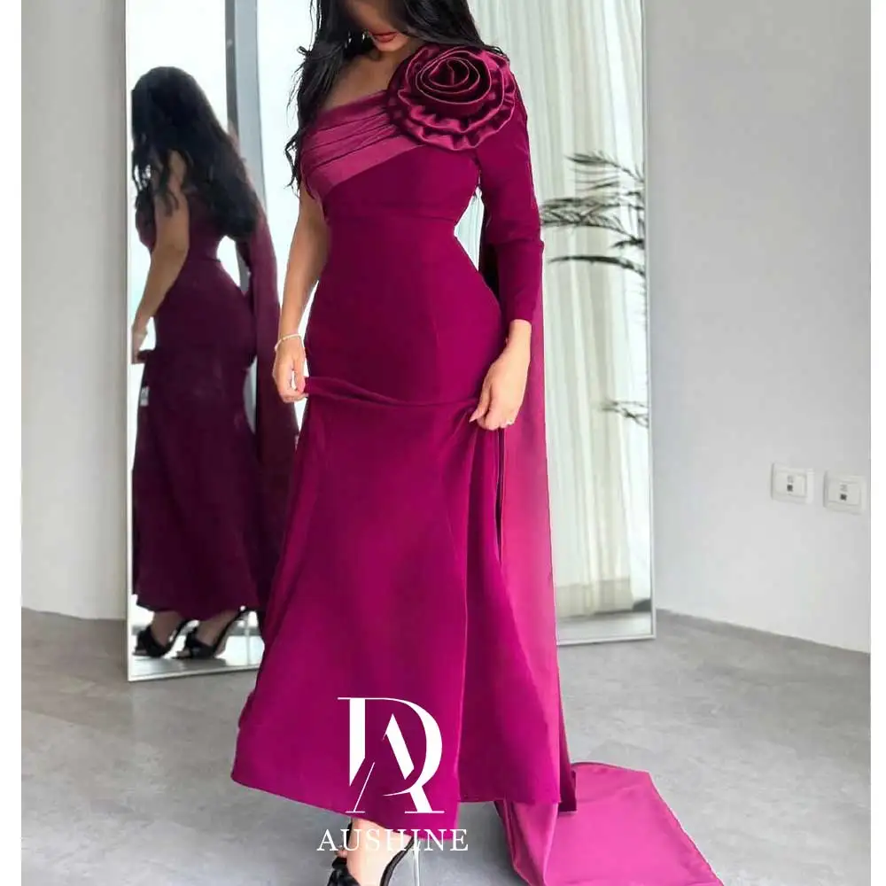 Aushine Customized Birthday Evening Dress Ankle Length Full Sleeves Summer Elegant Wedding Party Gowns For Women Arab 2024
Aushine Customized Birthday Evening Dress Ankle Length Full Sleeves Summer Elegant Wedding Party Gowns For Women Arab 2024