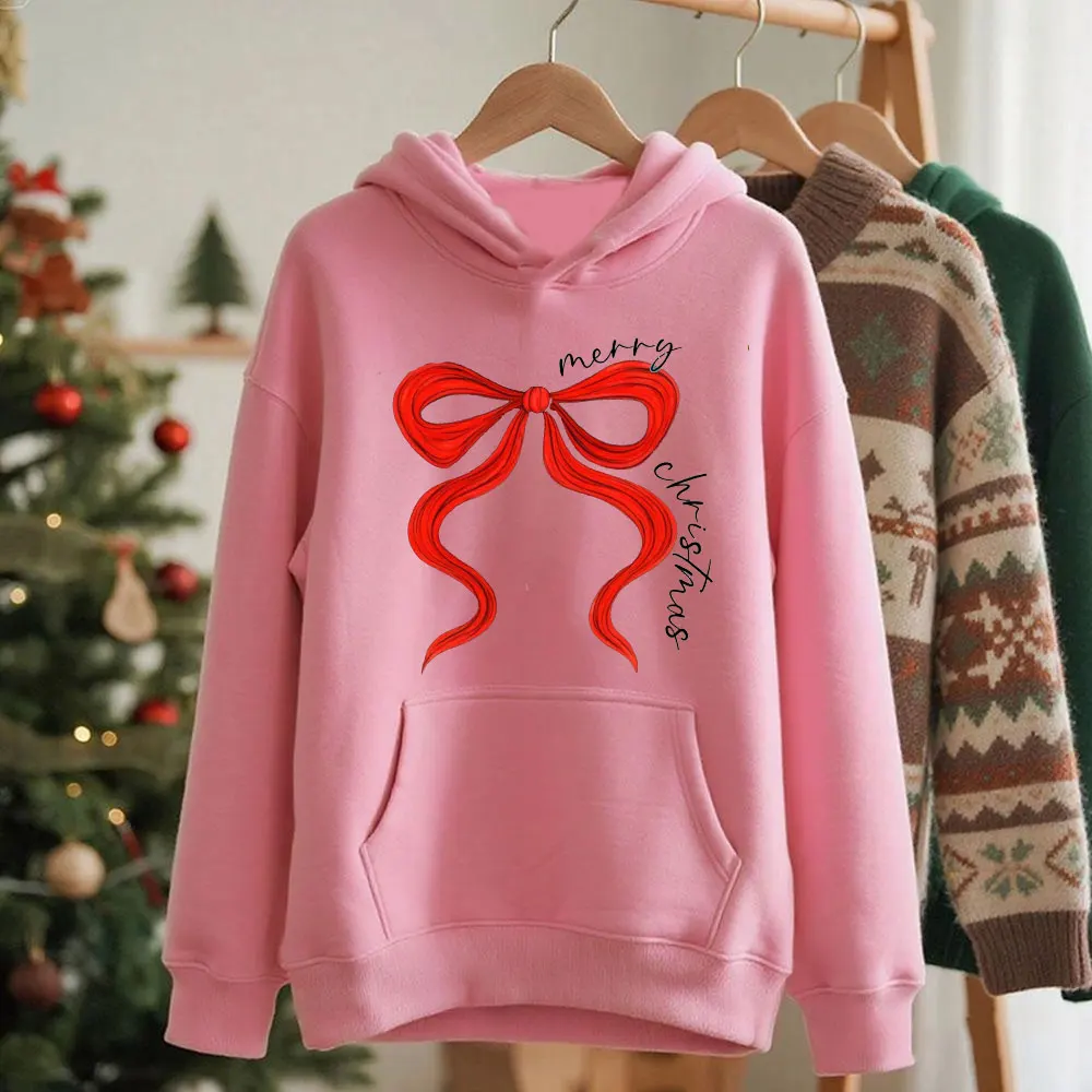 Женская толстовка с бантом «Merry Christmas», рождественский пуловер с бантом, спортивный костюм с заниженными плечами, осень и зима, сохраняет тепло
Женская толстовка с бантом «Merry Christmas», рождественский пуловер с бантом, спортивный костюм с заниженными плечами, осень и зима, сохраняет тепло