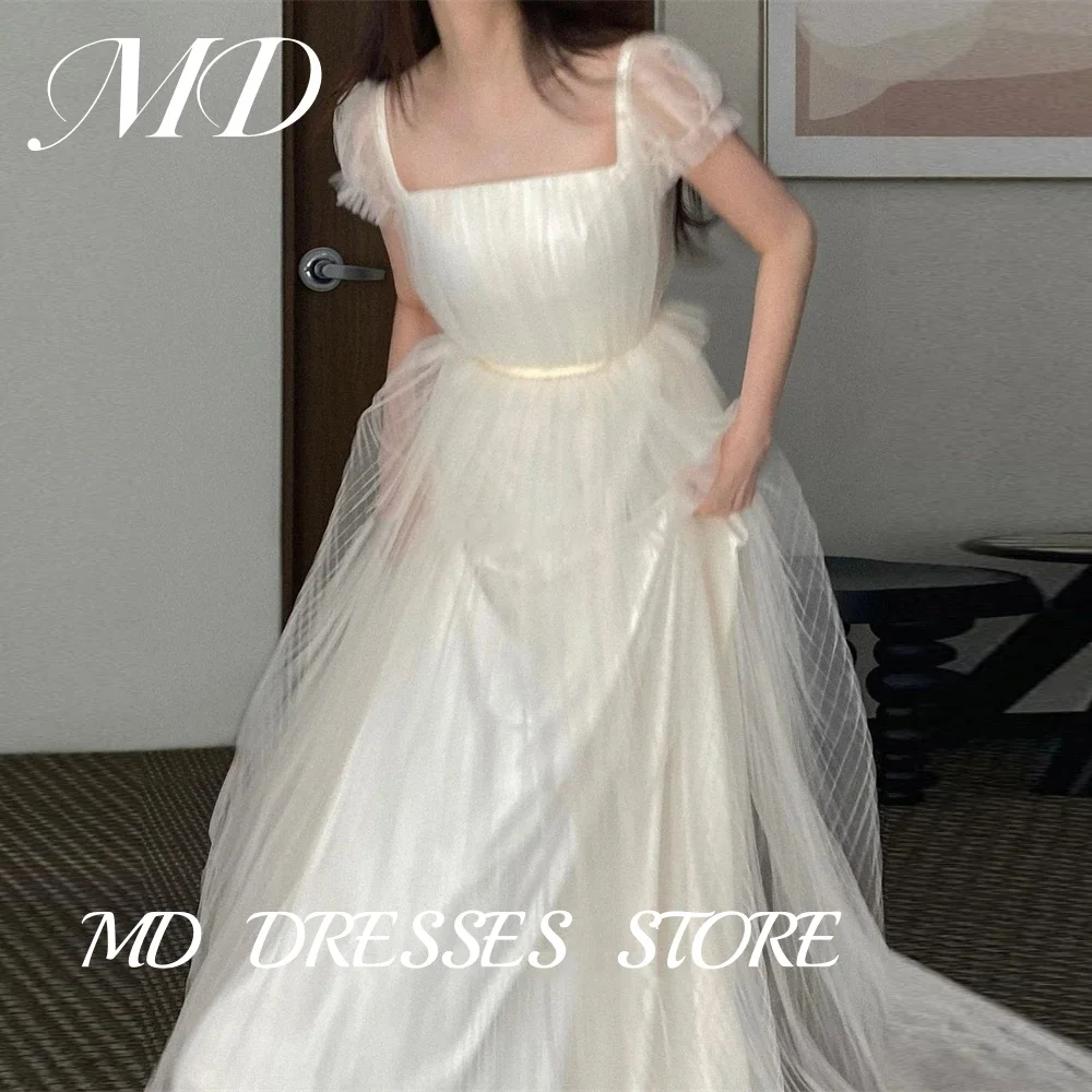 MD Square Collar A-line Tulle Wedding Dress Korea Photoshoot Floor-Length Puff Sleeves Customized Bride Gowns Corset 웨딩드레스 2025
MD Square Collar A-line Tulle Wedding Dress Korea Photoshoot Floor-Length Puff Sleeves Customized Bride Gowns Corset 웨딩드레스 2025