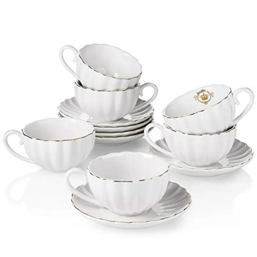 Royal Tea Cups and Saucers, with Gold Trim and Gift Box, British Coffee Cups, Tea Cup Set, Porcelain Tea Set, Cappuccino Cups,
Royal Tea Cups and Saucers, with Gold Trim and Gift Box, British Coffee Cups, Tea Cup Set, Porcelain Tea Set, Cappuccino Cups,