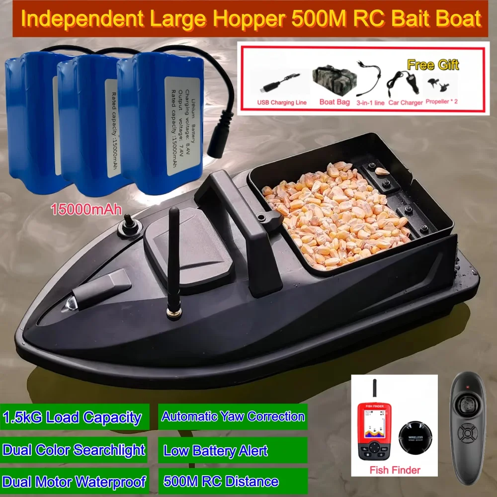 2.4G 1.5KG Loading Strong Power Night Lighting RC Fishing Bait Boat Waterproof 500M Fixed Speed Cruise Remote Control Bait Boat
2.4G 1.5KG Loading Strong Power Night Lighting RC Fishing Bait Boat Waterproof 500M Fixed Speed Cruise Remote Control Bait Boat