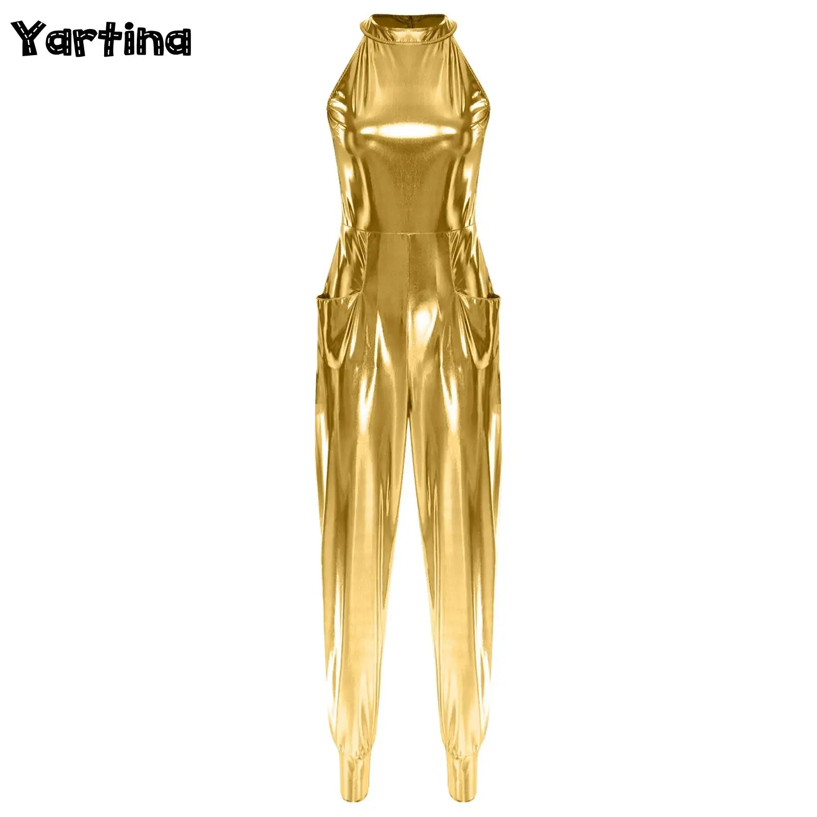 Women Shiny Gymnastic Pole Dance Leotard Zentai Unitard Jumpsuit Jazz Disco Club Dancewear Hollow Out Shiny Metallic Bodysuit
Women Shiny Gymnastic Pole Dance Leotard Zentai Unitard Jumpsuit Jazz Disco Club Dancewear Hollow Out Shiny Metallic Bodysuit
