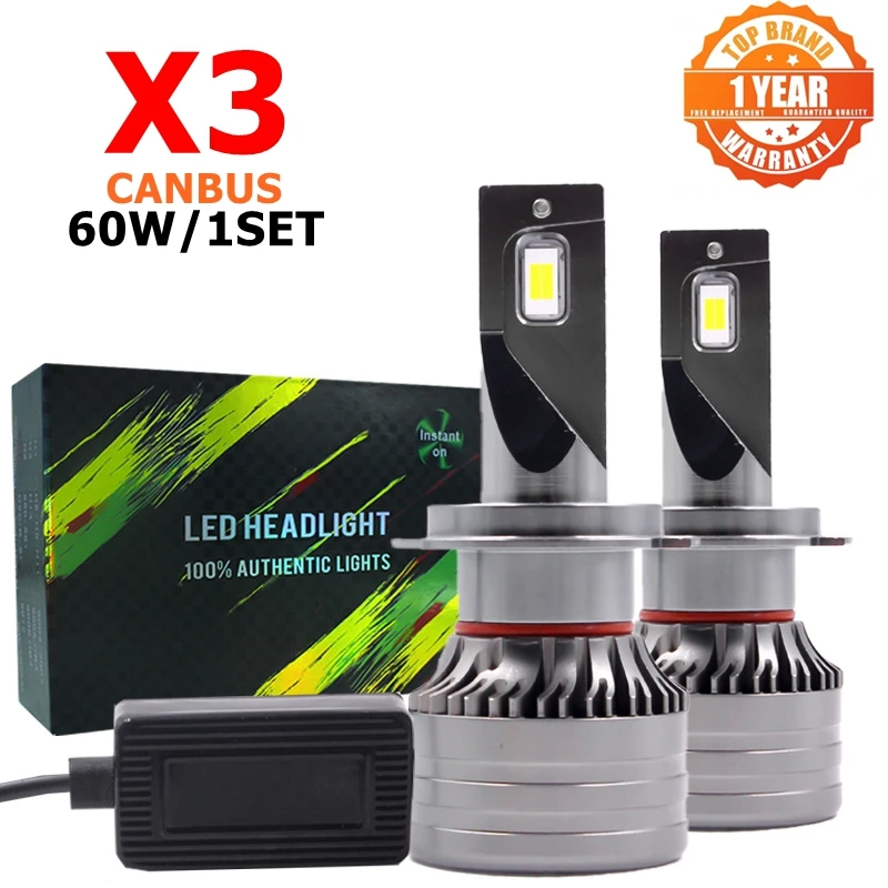 X3 Canbus 60W H1 H11 H7 светодиодная лампа для фар H7 Led светильник H1 H4 H11 9005 9006 9012 Светодиодная лампа для автомобильной фары
X3 Canbus 60W H1 H11 H7 светодиодная лампа для фар H7 Led светильник H1 H4 H11 9005 9006 9012 Светодиодная лампа для автомобильной фары