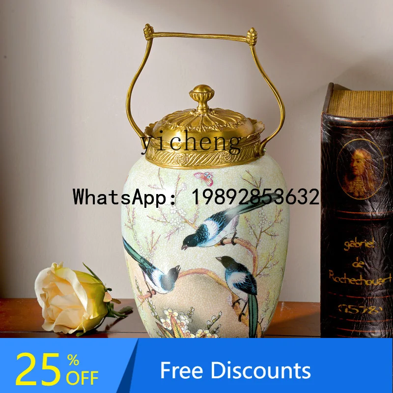 villa pure copper storage tank ceramic inlaid copper home ornament
villa pure copper storage tank ceramic inlaid copper home ornament