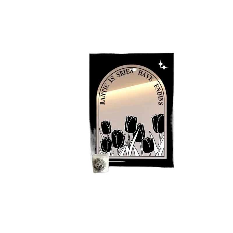 Entrance cabinet desktop decorative painting, black and white high-end living room mural
Entrance cabinet desktop decorative painting, black and white high-end living room mural