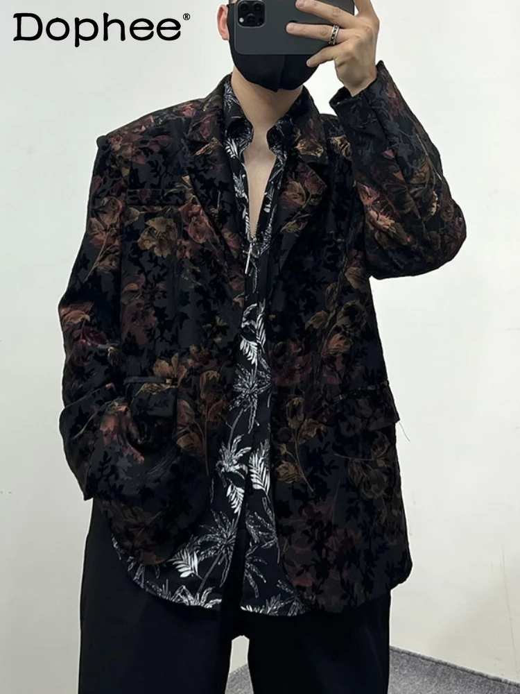 2025 Spring New High-end Tailored Coats Jacquard Loose Elegant Handsome Retro Suit Jackets Men's Niche Trendy Long Sleeve Coats
2025 Spring New High-end Tailored Coats Jacquard Loose Elegant Handsome Retro Suit Jackets Men's Niche Trendy Long Sleeve Coats