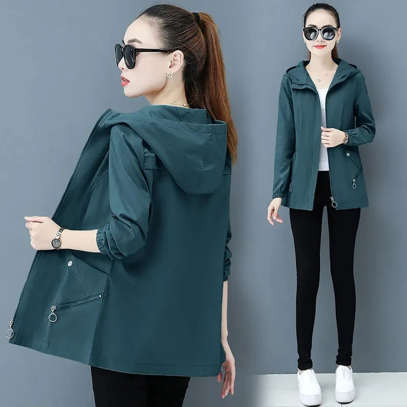 Autumn Women's Jackets Long Sleeve Windbreaker 2023 New Female Causal Hooded Bomber Jacket Basic Coats Loose Outwear 4XL
Autumn Women's Jackets Long Sleeve Windbreaker 2023 New Female Causal Hooded Bomber Jacket Basic Coats Loose Outwear 4XL